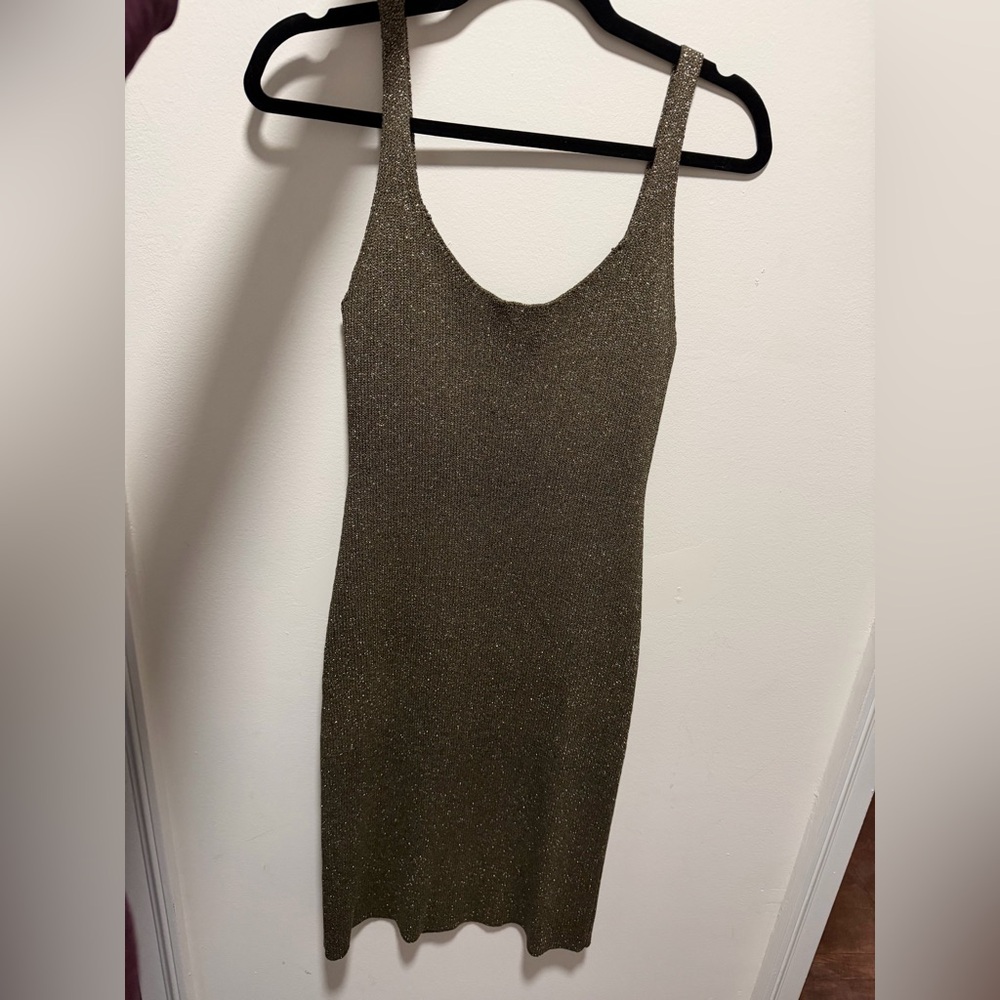 Staud Danny dress in Moss. Size Small. Stretchy. Only worn a few times.